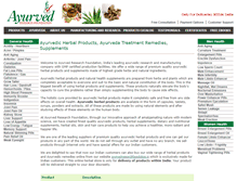 Tablet Screenshot of india.ayurvedresearchfoundation.com